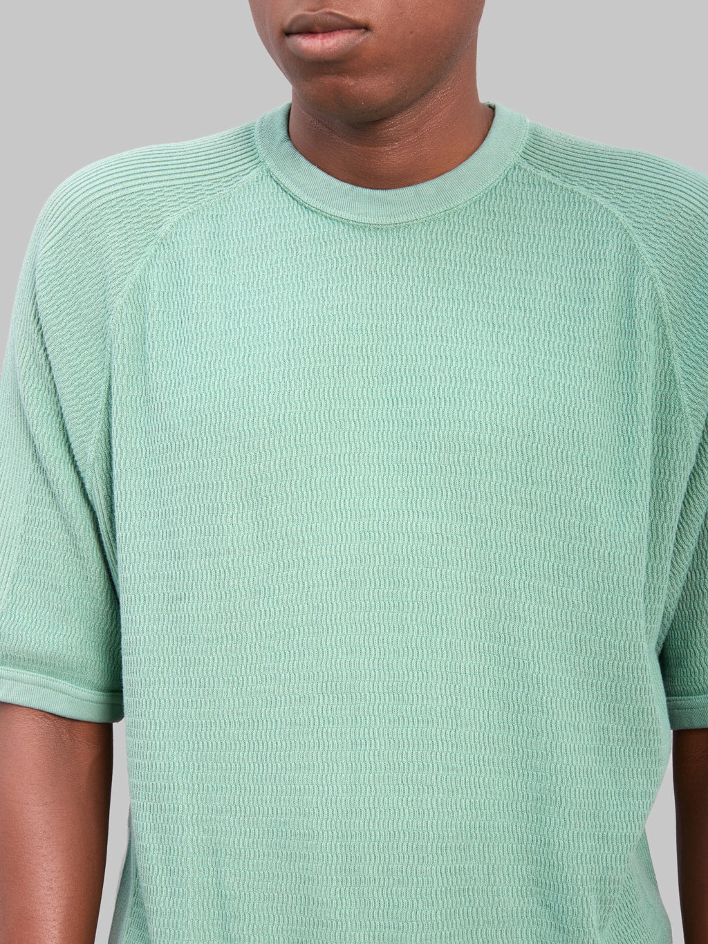 The Flat Head FN-THW-002 Raglan Sleeve Thermal T-Shirt Green