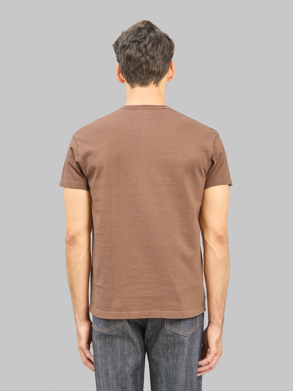 The Rite Stuff Heavyweight 9oz Loopwheel Tee Taupe back fit