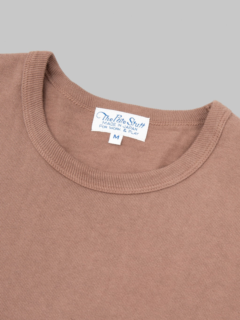 The Rite Stuff Heavyweight 9oz Loopwheel Tee Taupe interior tag