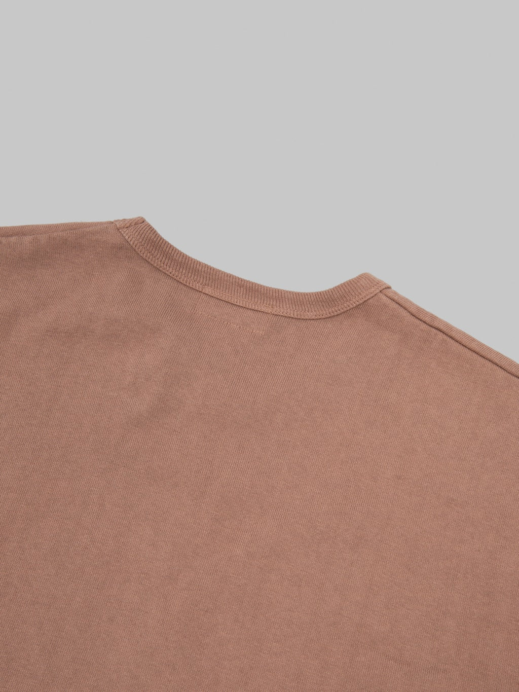 The Rite Stuff Heavyweight 9oz Loopwheel Tee Taupe back collar