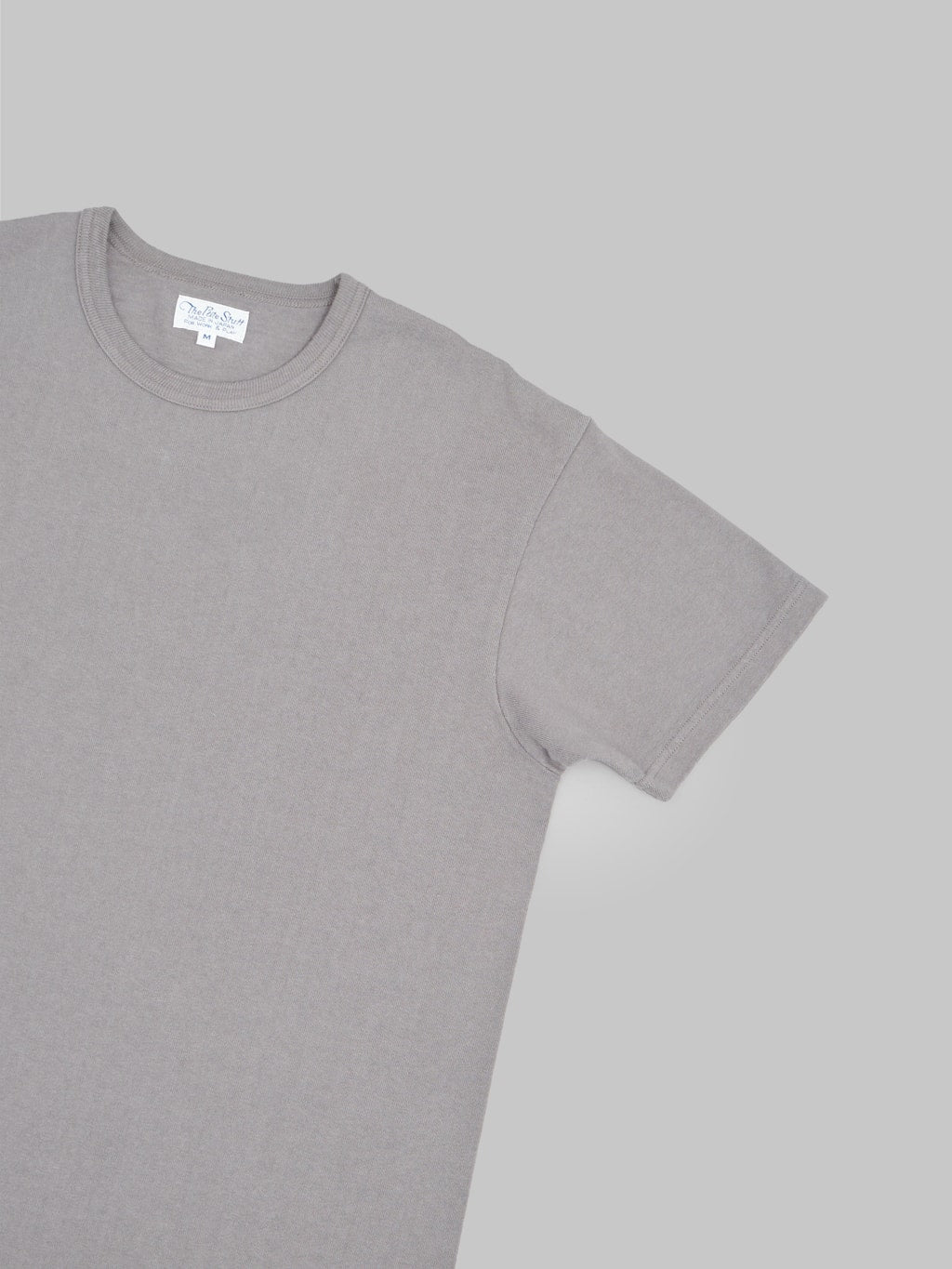 the rite stuff heavyweight 9oz loopwheel tshirt grey sleeve