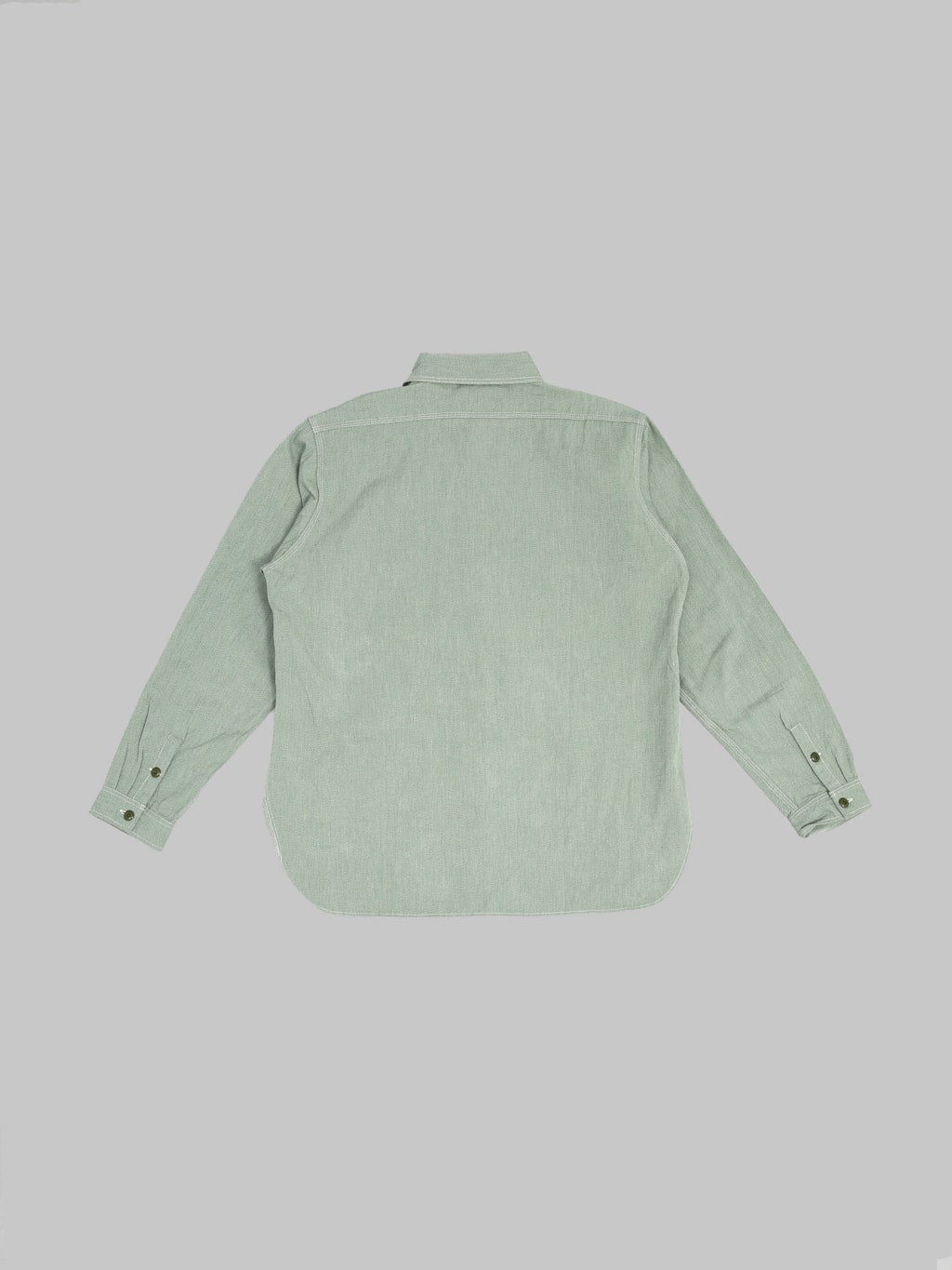 The Rite Stuff Railhead Engineer Selvedge Salt & Pepper Work Shirt Sage Green
