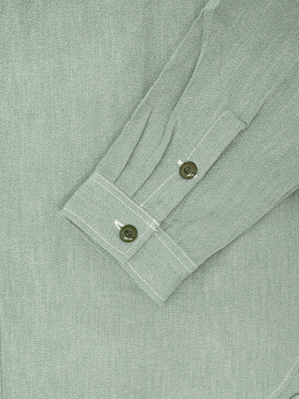 The Rite Stuff Railhead Engineer Selvedge Salt & Pepper Work Shirt Sage Green