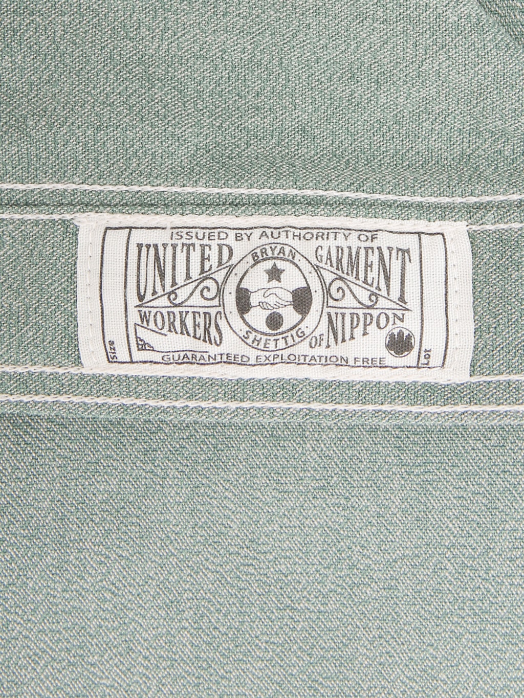 The Rite Stuff Railhead Engineer Selvedge Salt & Pepper Work Shirt Sage Green