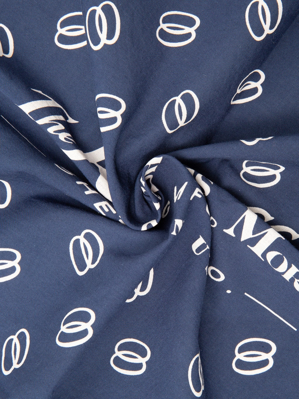 The Rite Stuff Twin Ring 1930s Style Selvedge Bandana Navy texture