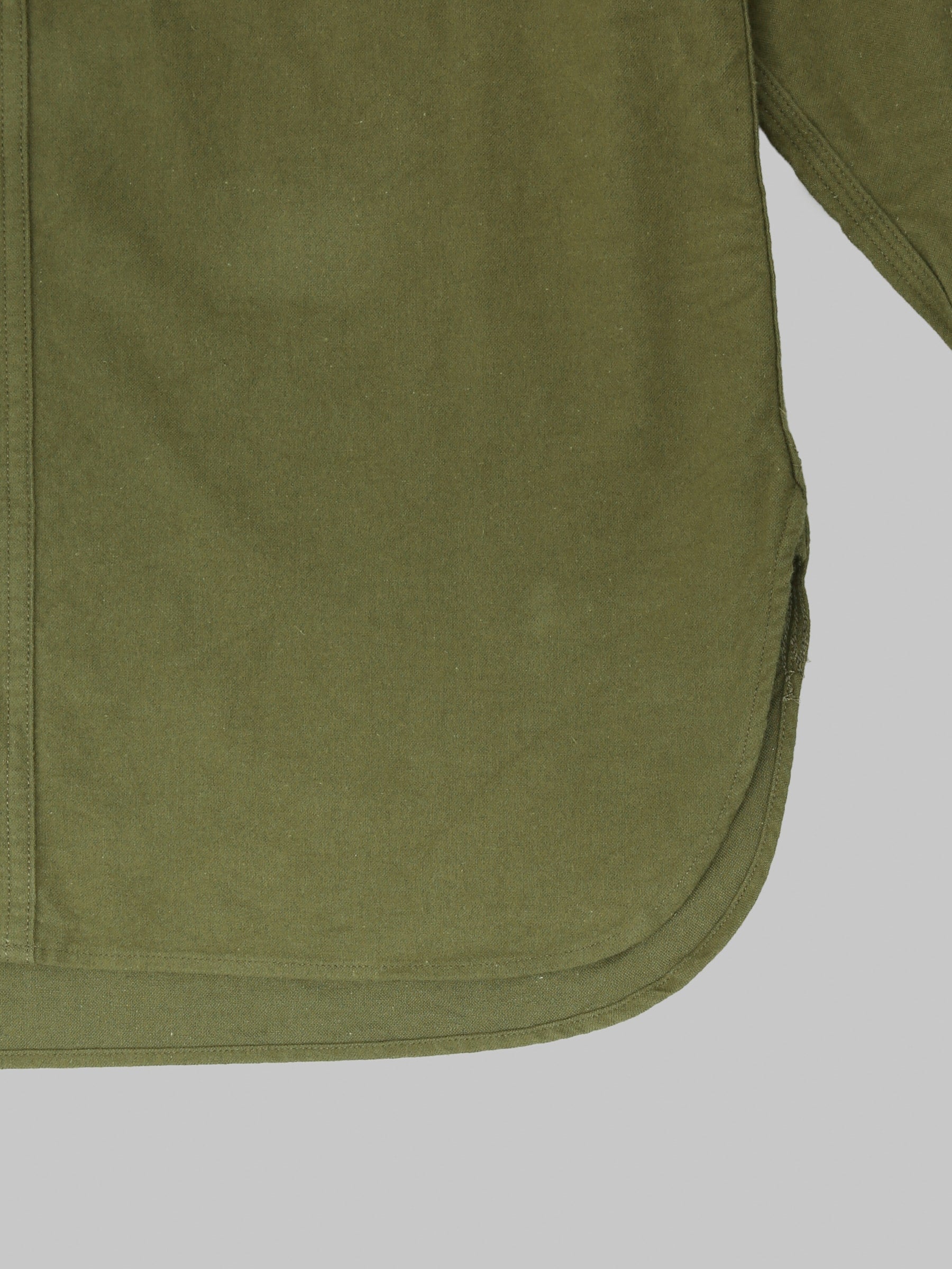 The Rite Stuff Uncle Sam Brushed Chamois Flannel Cigarette Pocket Work Shirt Olive Drab