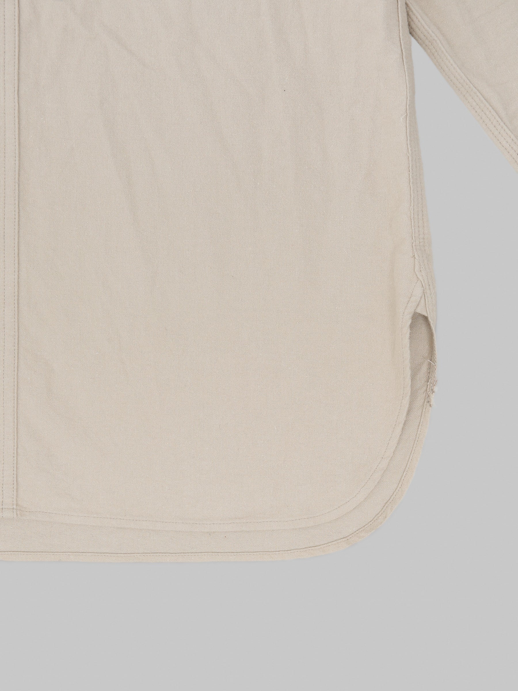 The Rite Stuff Uncle Sam Brushed Chamois Flannel Cigarette Pocket Work Shirt Sand Grey