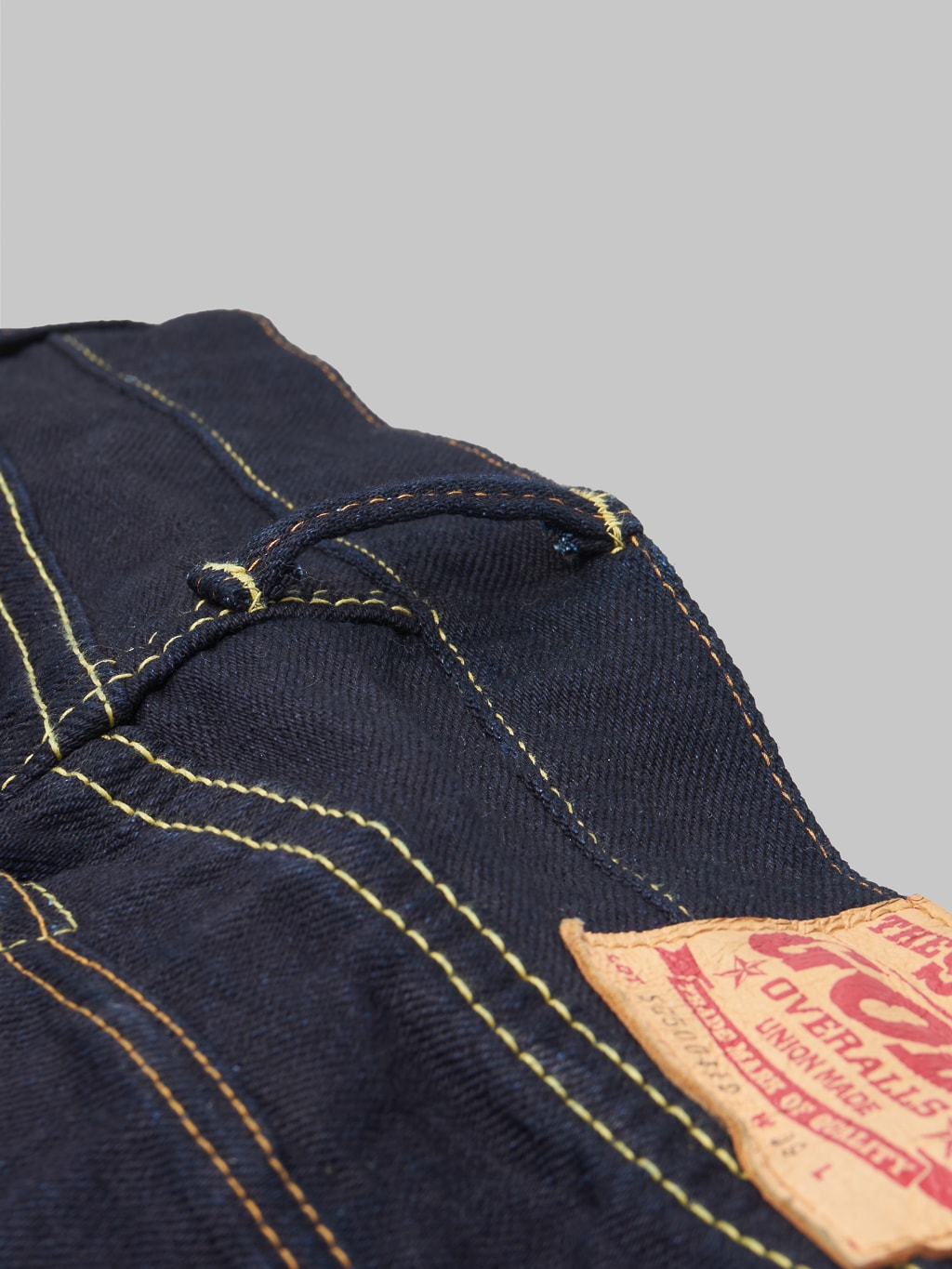 The Strike Gold 5004ID double indigo selvedge jeans belt loop
