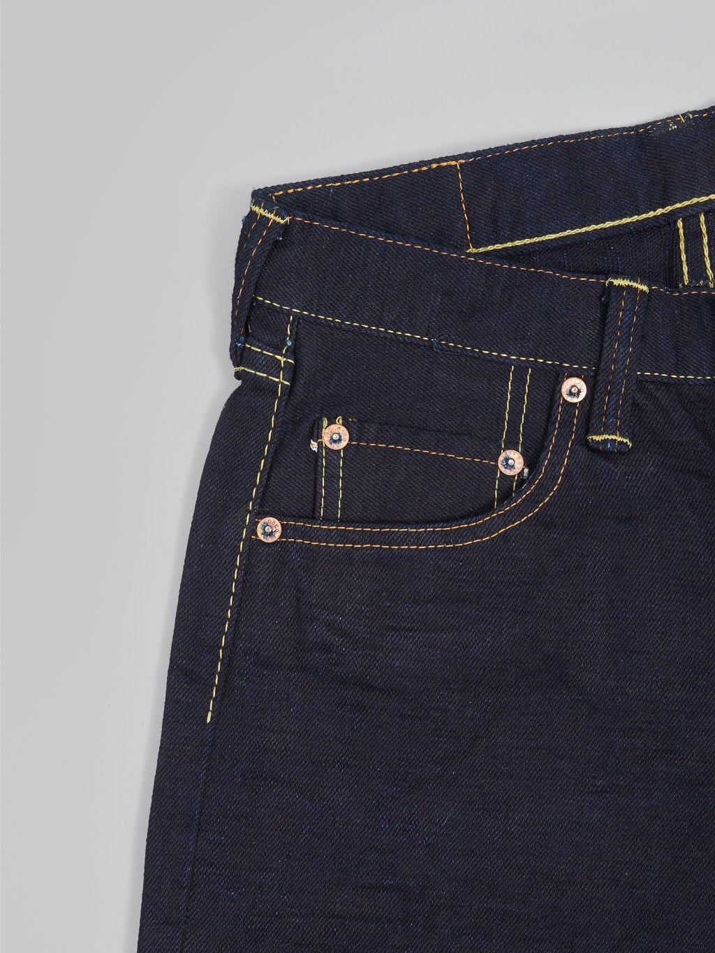 The Strike Gold 5004ID double indigo selvedge jeans coin pocket