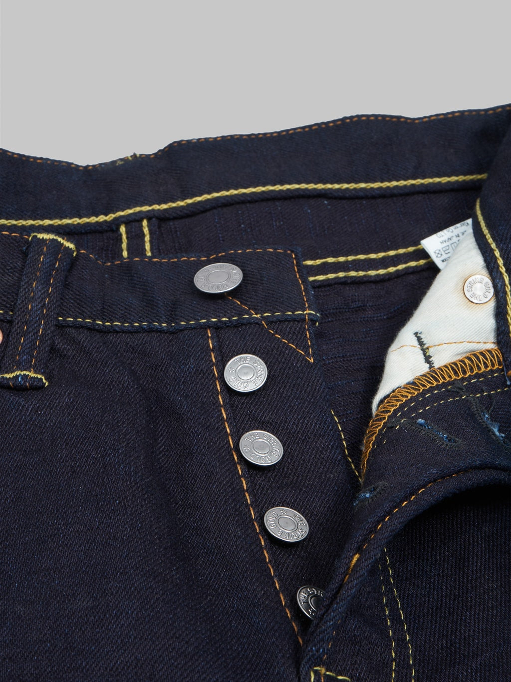 The Strike Gold 5004ID double indigo selvedge jeans iron buttons