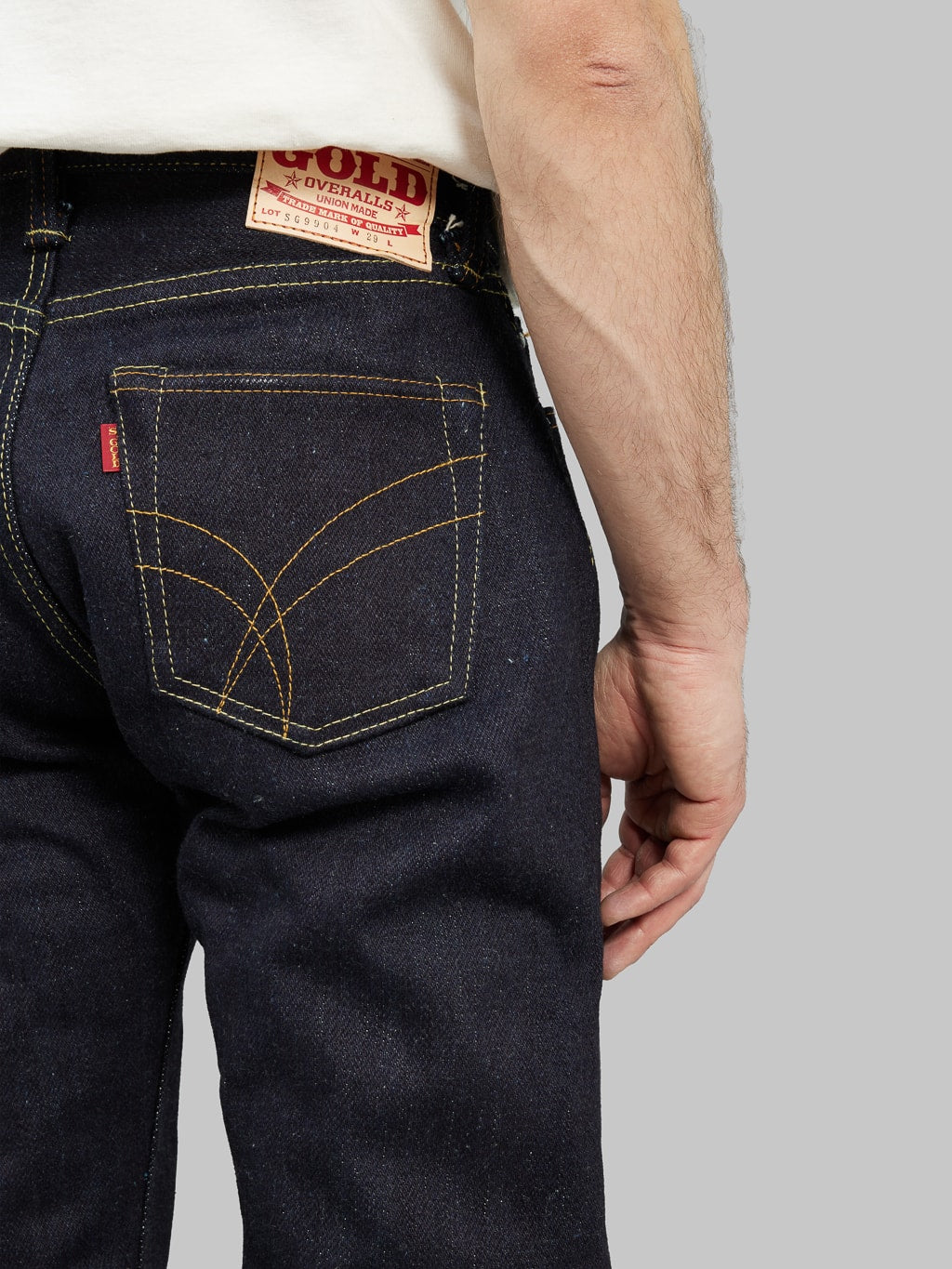 The Strike Gold Extra Heavyweight straight tapered jeans pocket detail