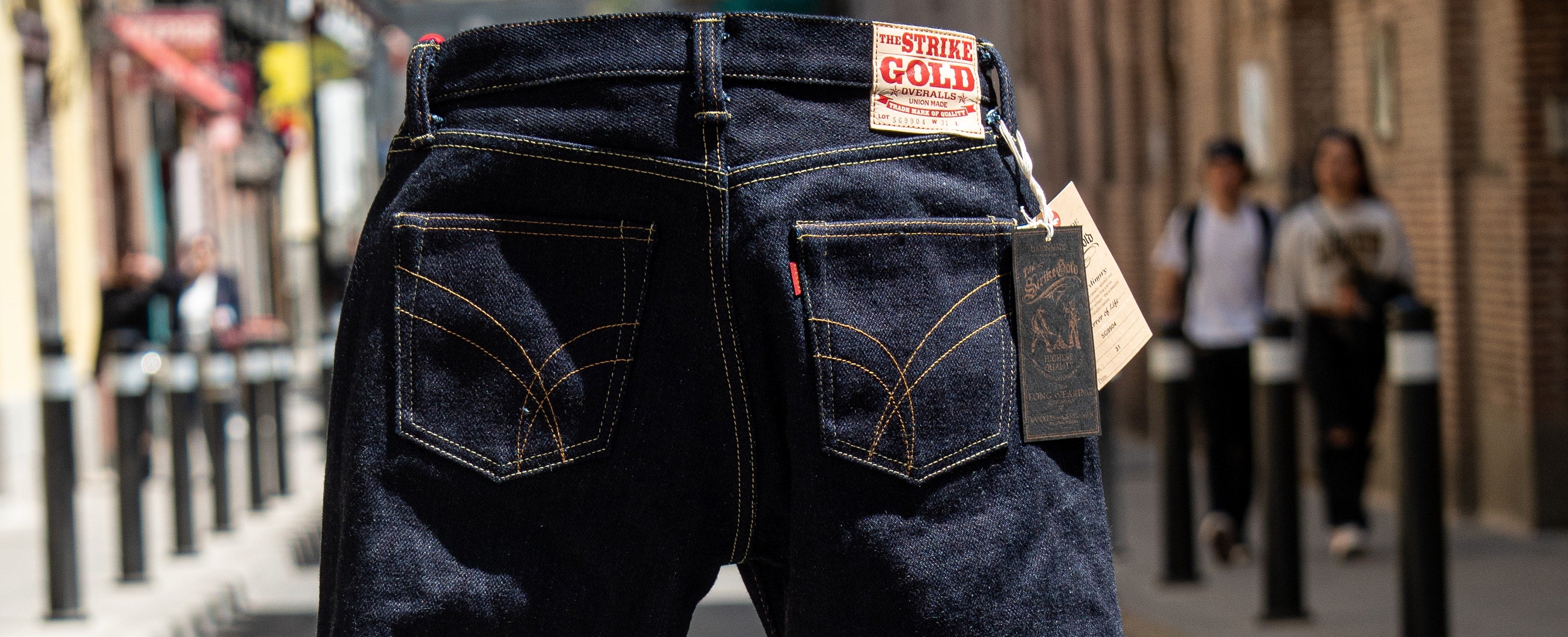 the strike gold ultra hard selvedge Japanese jeans