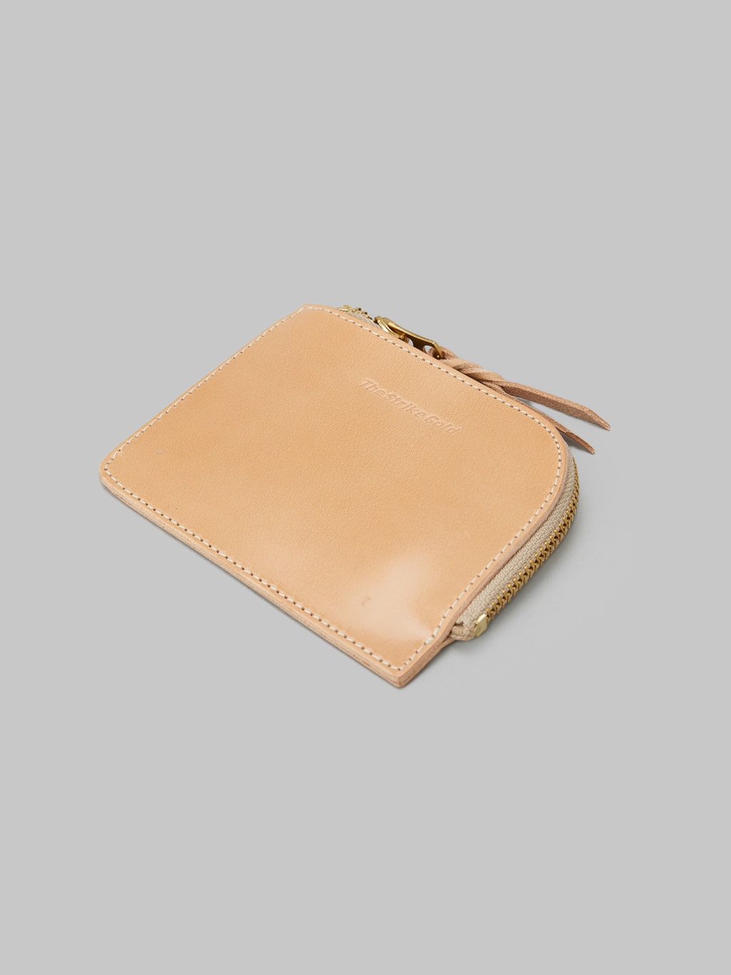 The Strike Gold Italian Leather Zip Wallet Natural – Redcast