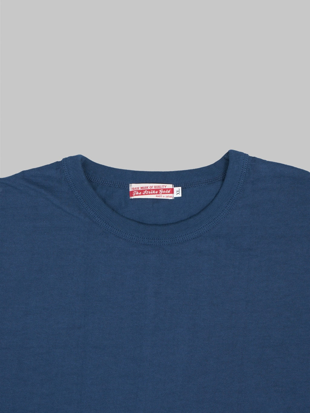 the strike gold loopwheel tshirt navy  crewneck