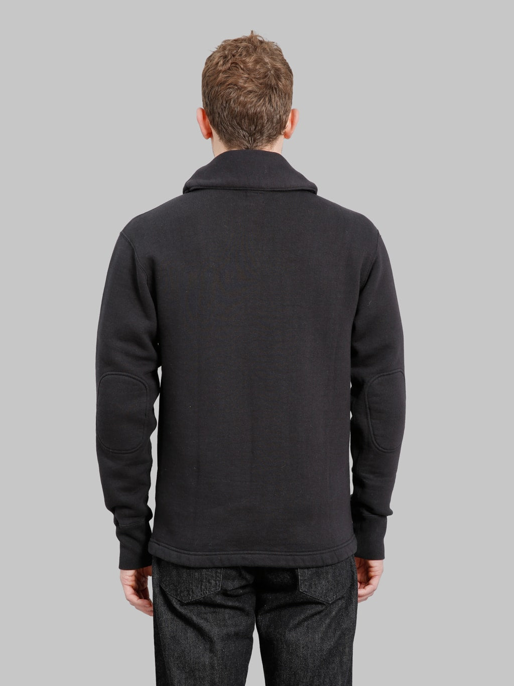 The Strike Gold Loopwheeled Shawl Collar Cardigan Black