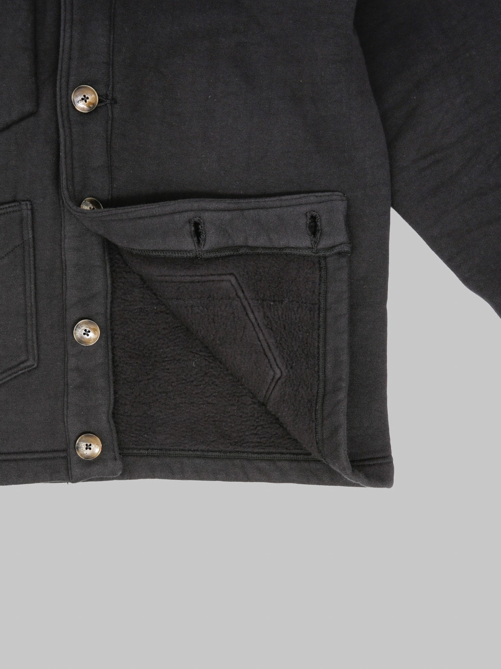 The Strike Gold Loopwheeled Shawl Collar Cardigan Black