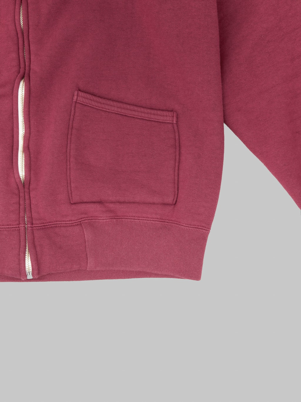 The Strike Gold  Loopwheeled Zip Hoodie Burgundy