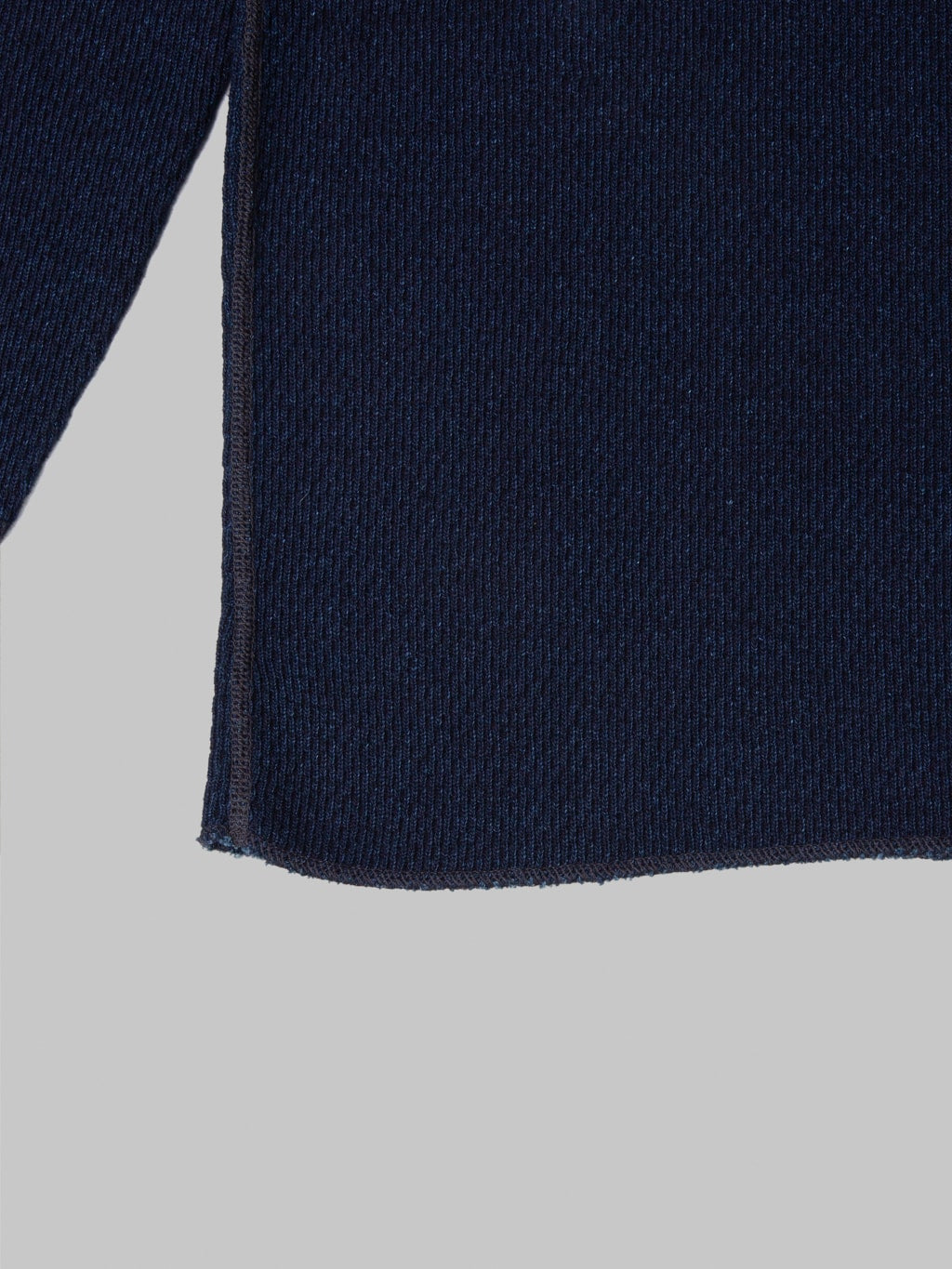 UES Double Honeycomb Thermal TShirt Indigo hem