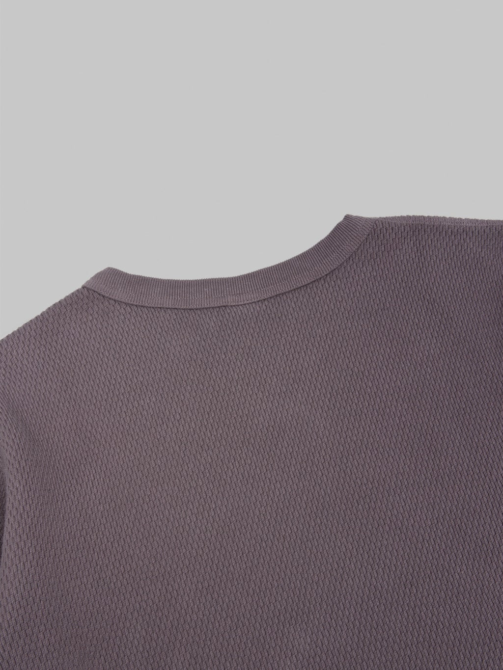 UES Double Honeycomb Thermal TShirt Purple Navy back collar