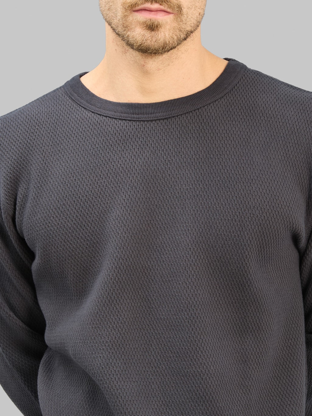 UES Double Honeycomb Thermal T-Shirt Steel Grey