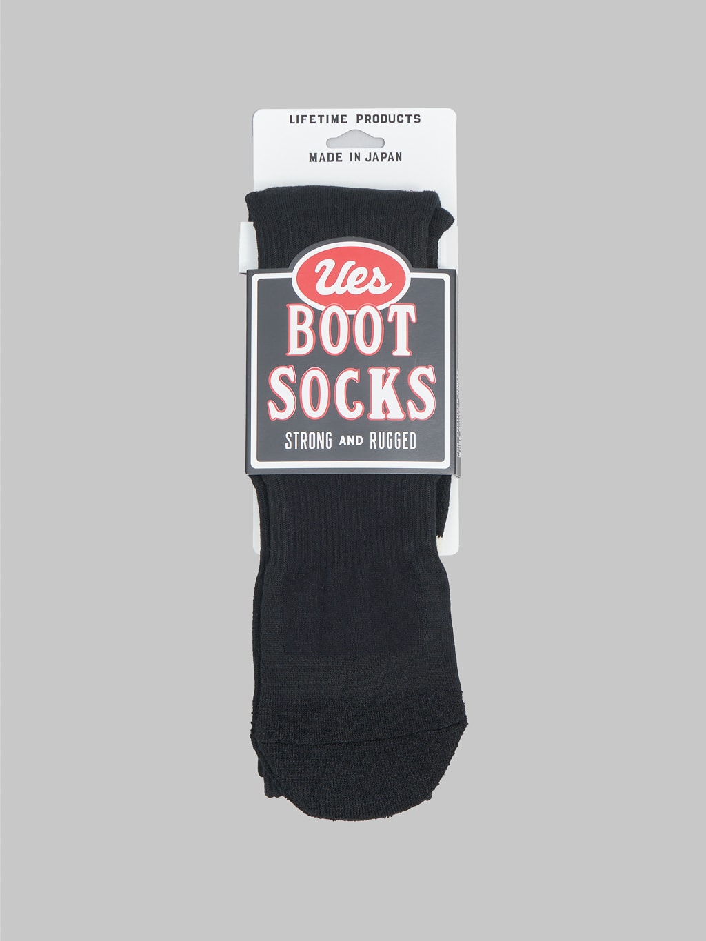UES boot socks black stripes
