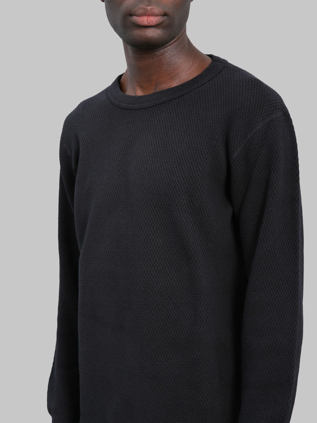 UES Double Honeycomb Thermal T-Shirt Black