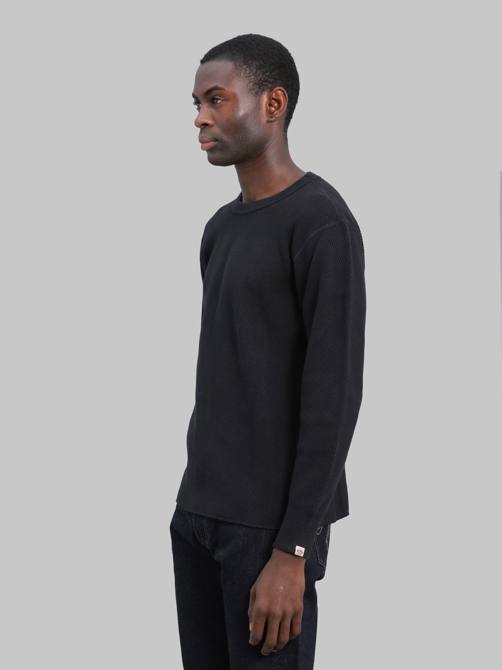 UES Double Honeycomb Thermal T-Shirt Black