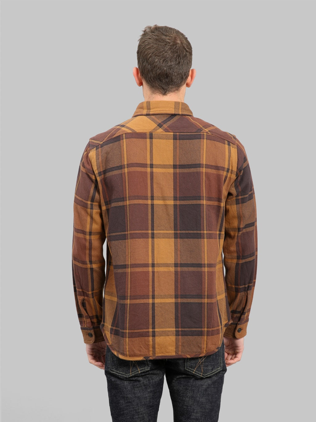 UES Extra Heavy Flannel Shirt Orange