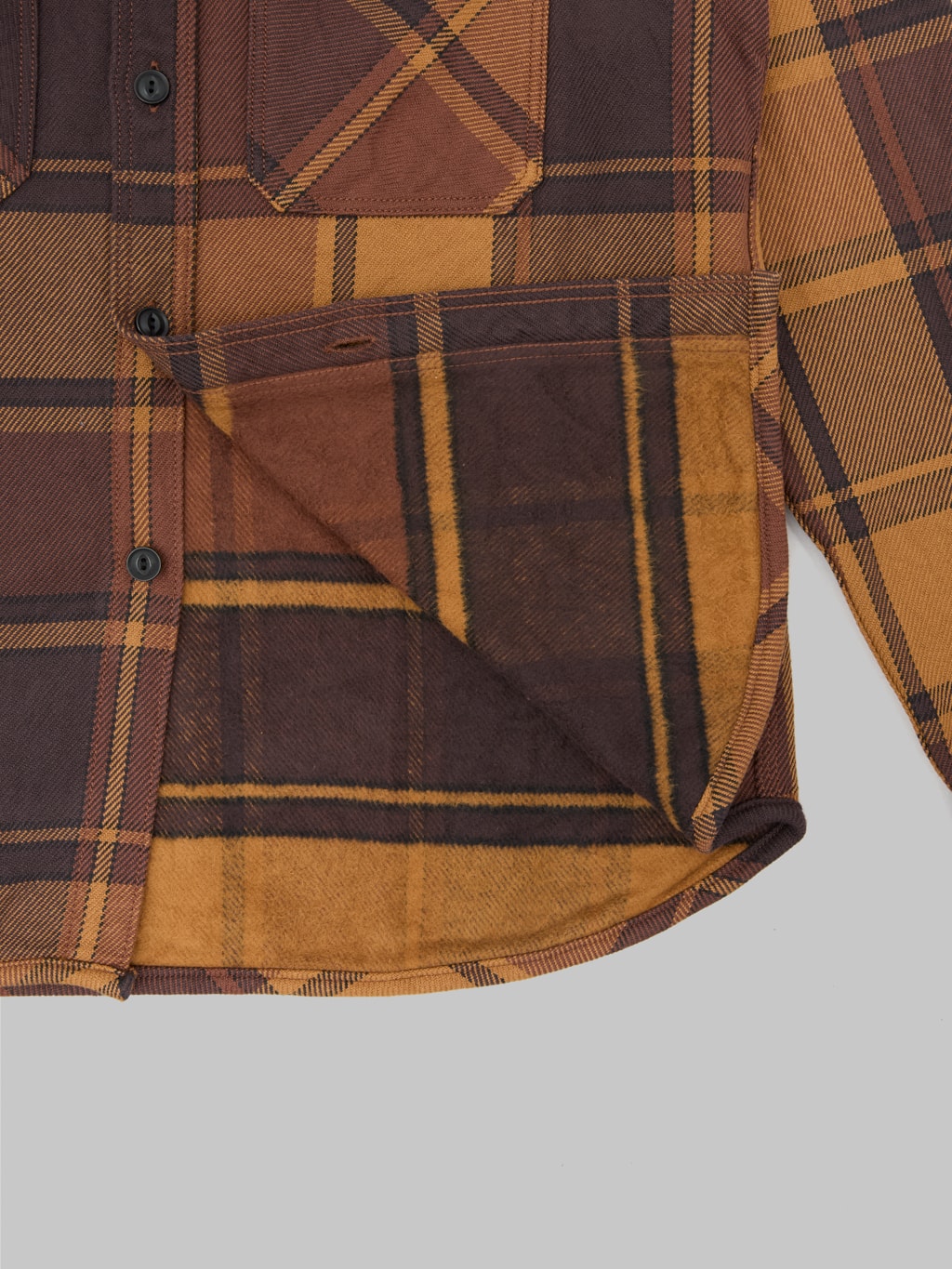 UES Extra Heavy Flannel Shirt Orange