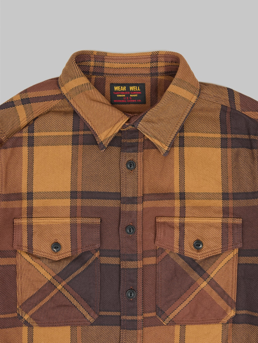 UES Extra Heavy Flannel Shirt Orange