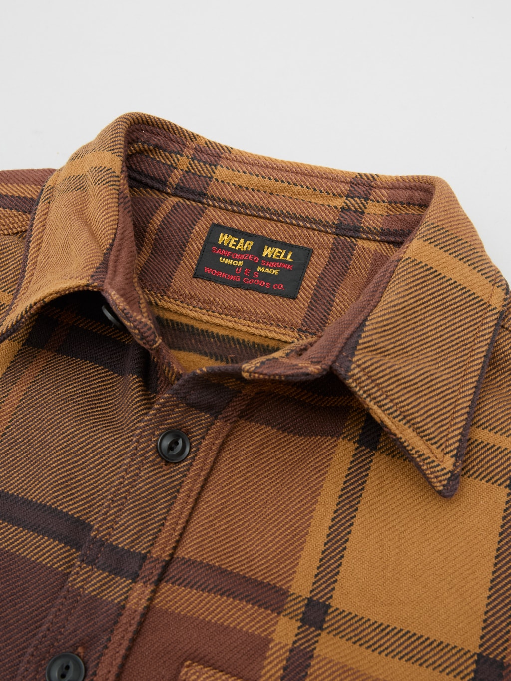 UES Extra Heavy Flannel Shirt Orange