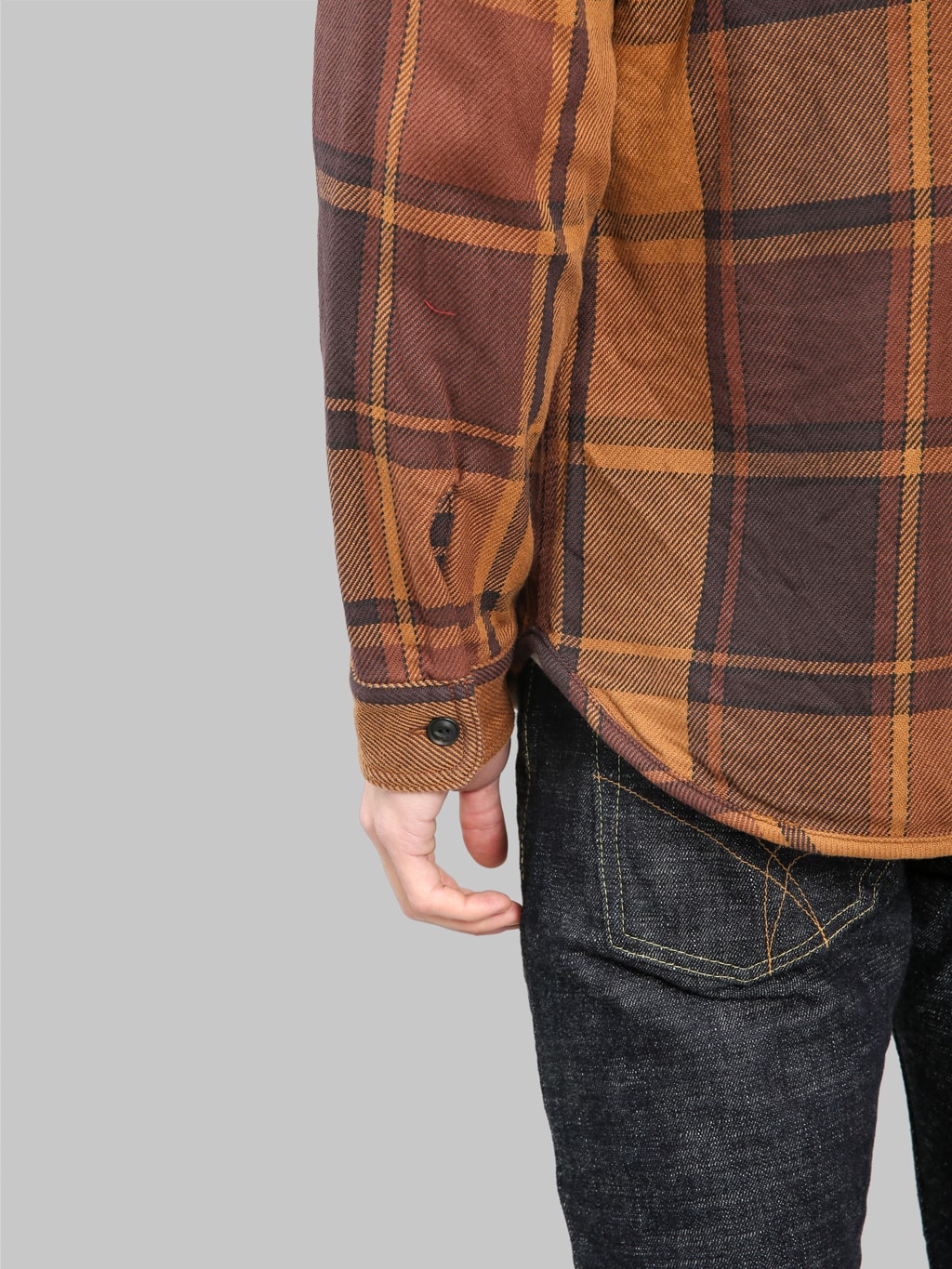 UES Extra Heavy Flannel Shirt Orange