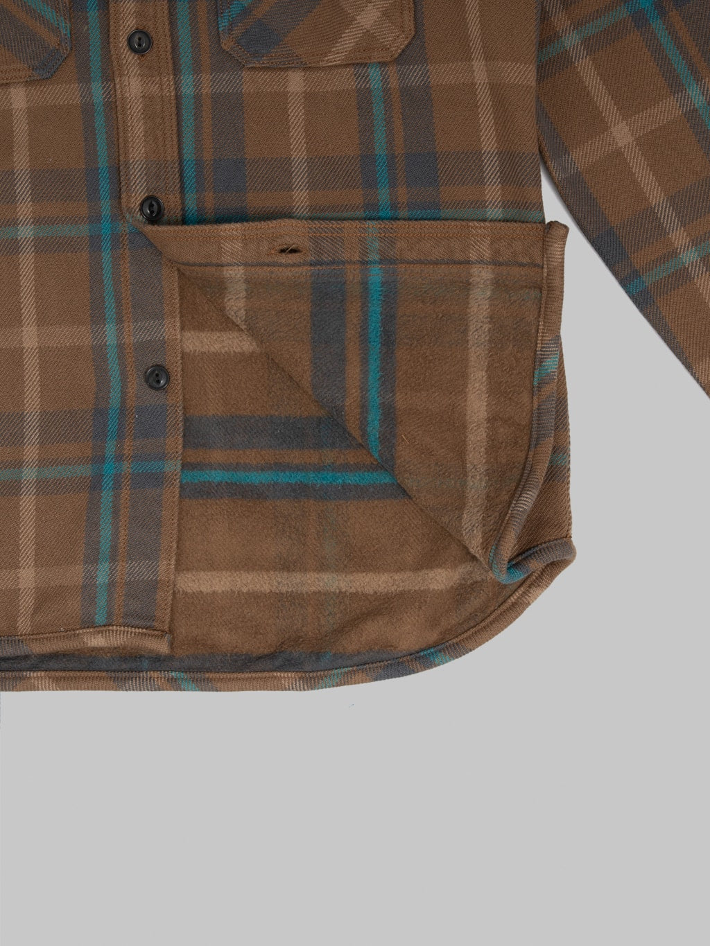 UES Extra Heavy Flannel Shirt Beige