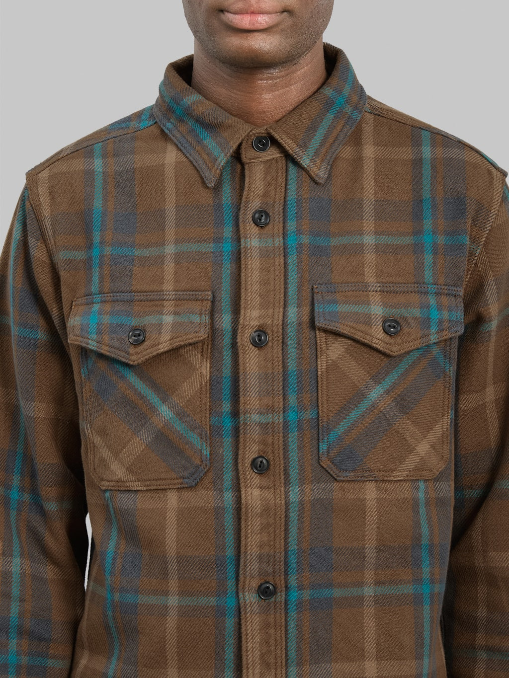 UES Extra Heavy Flannel Shirt Beige