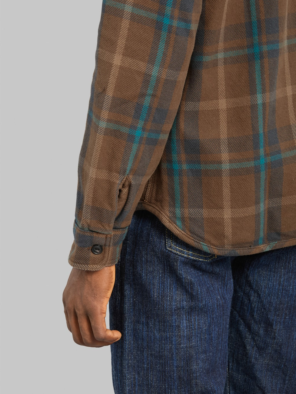 UES Extra Heavy Flannel Shirt Beige
