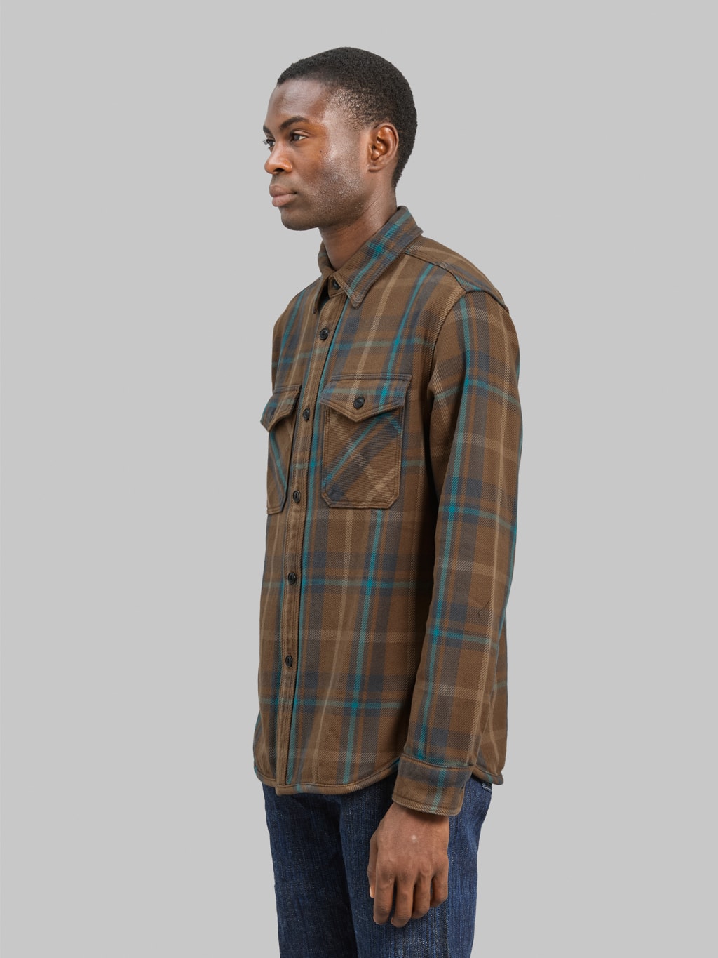 UES Extra Heavy Flannel Shirt Beige