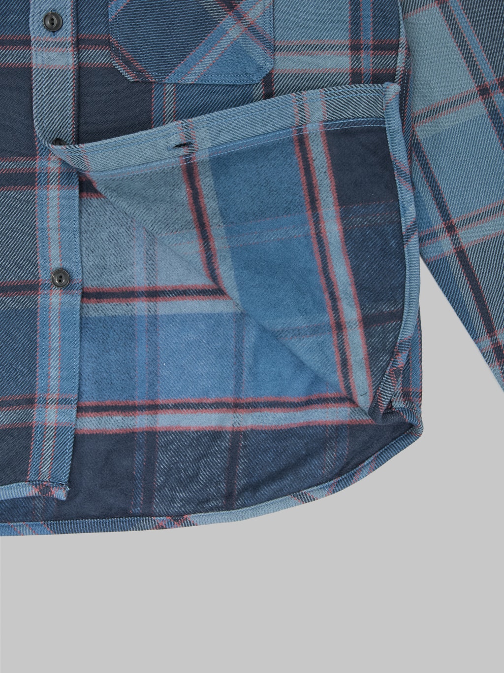 UES Extra Heavy Flannel Shirt Blue