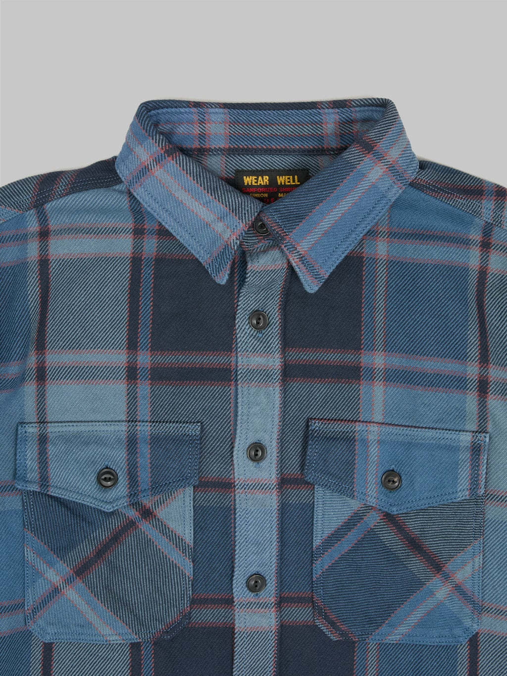 UES Extra Heavy Flannel Shirt Blue