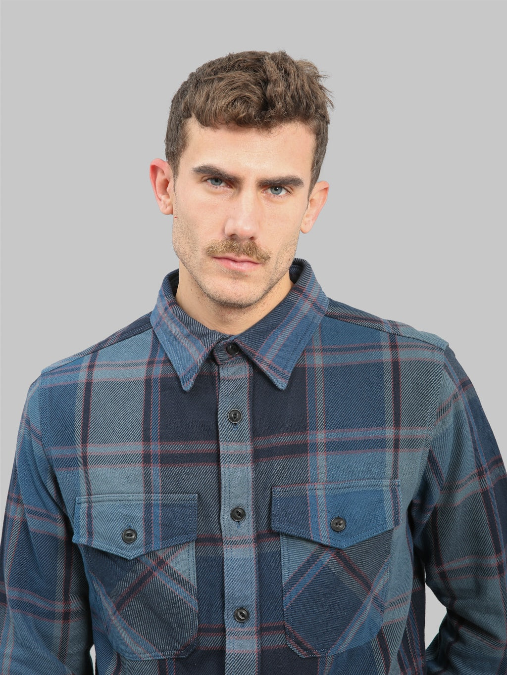 UES Extra Heavy Flannel Shirt Blue