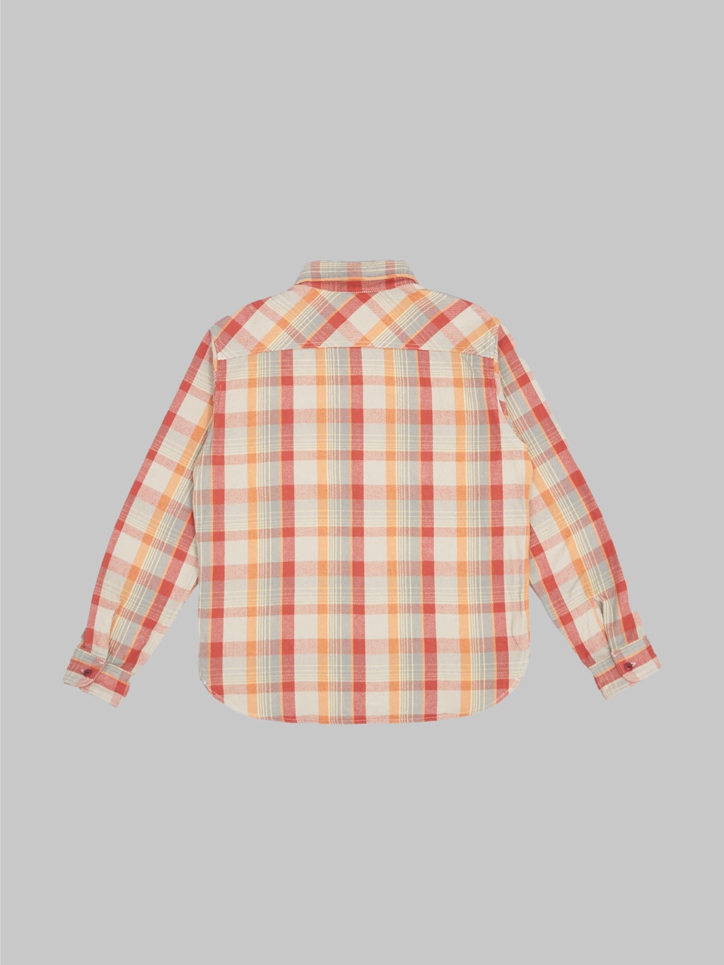 ues heavy flannel shirt orange back