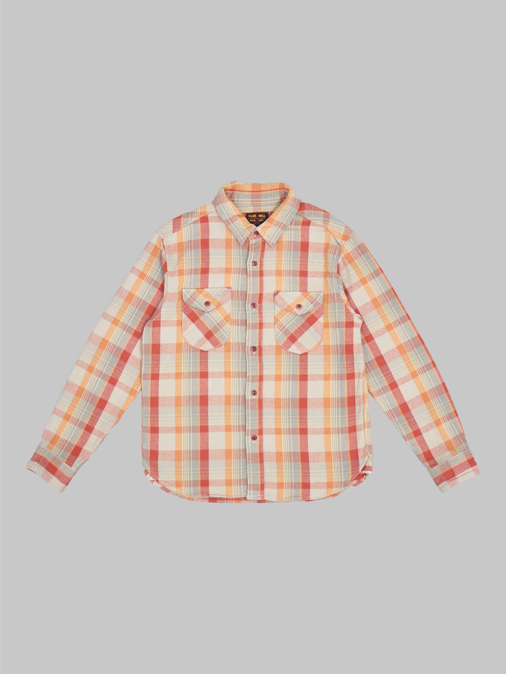 ues heavy flannel shirt orange front