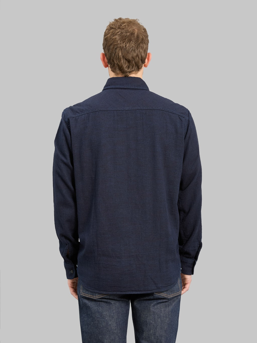 UES Indigo Cotton Viyella Shirt