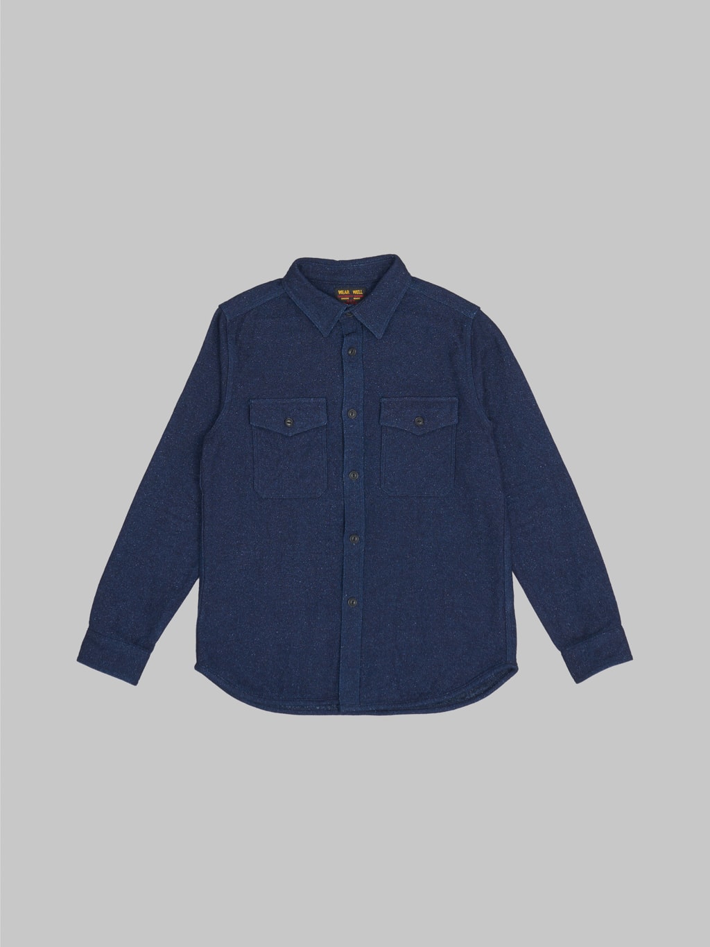 ues indigo extra heavy amundsen flannel shirt front