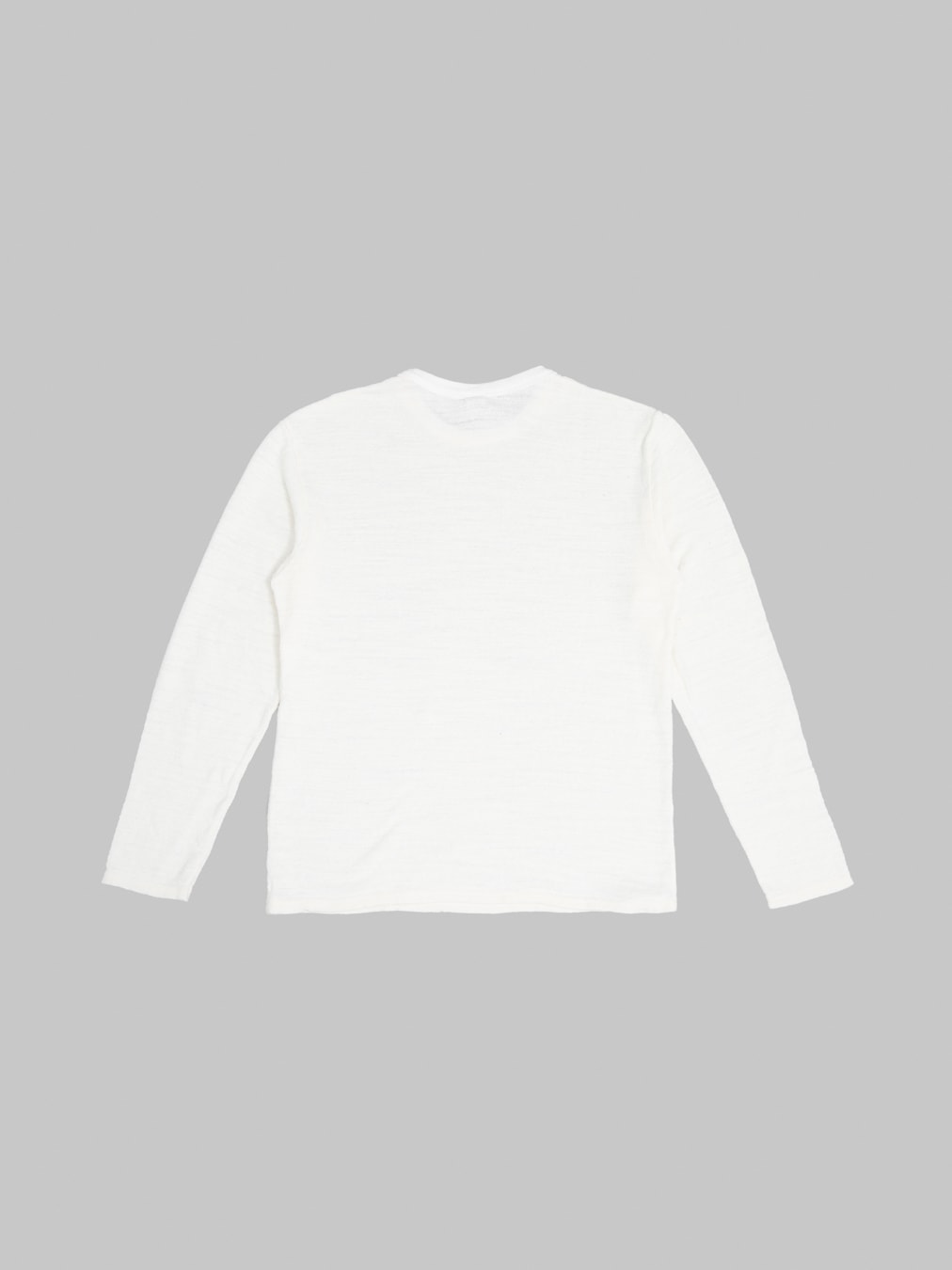 UES 100% Linen Long Sleeve T-Shirt White