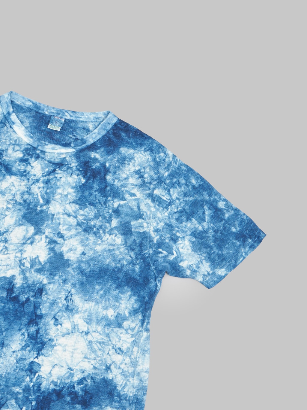 ues natural indigo hand dyed murakumo tshirt sleeve