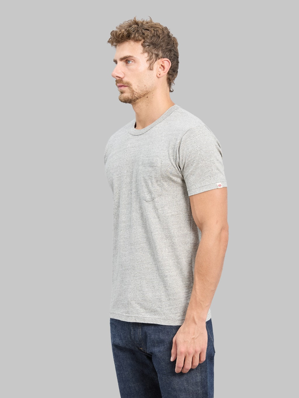 UES Ramayana Crew-Neck Pocket T-Shirt Grey