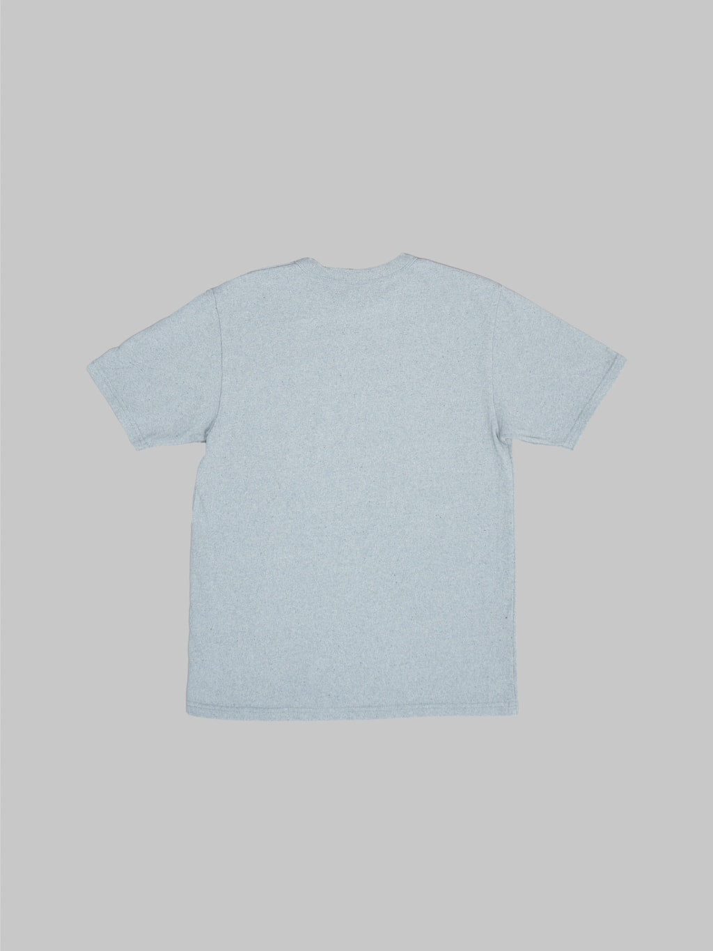 ues recycled denim short sleeve tshirt sax blue back