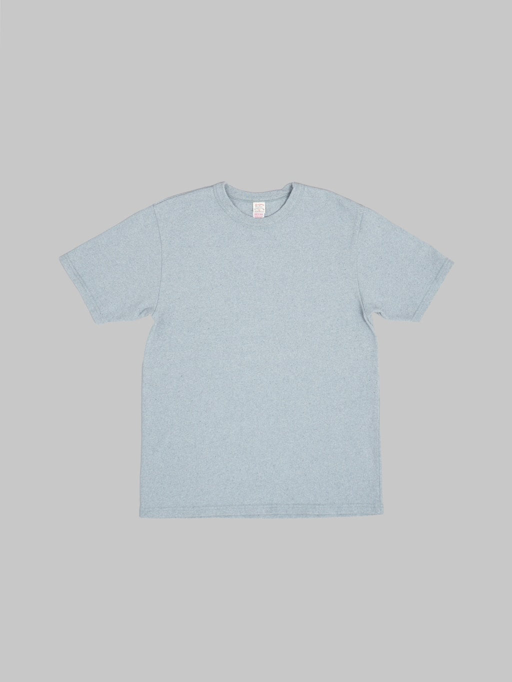 ues recycled denim short sleeve tshirt sax blue front