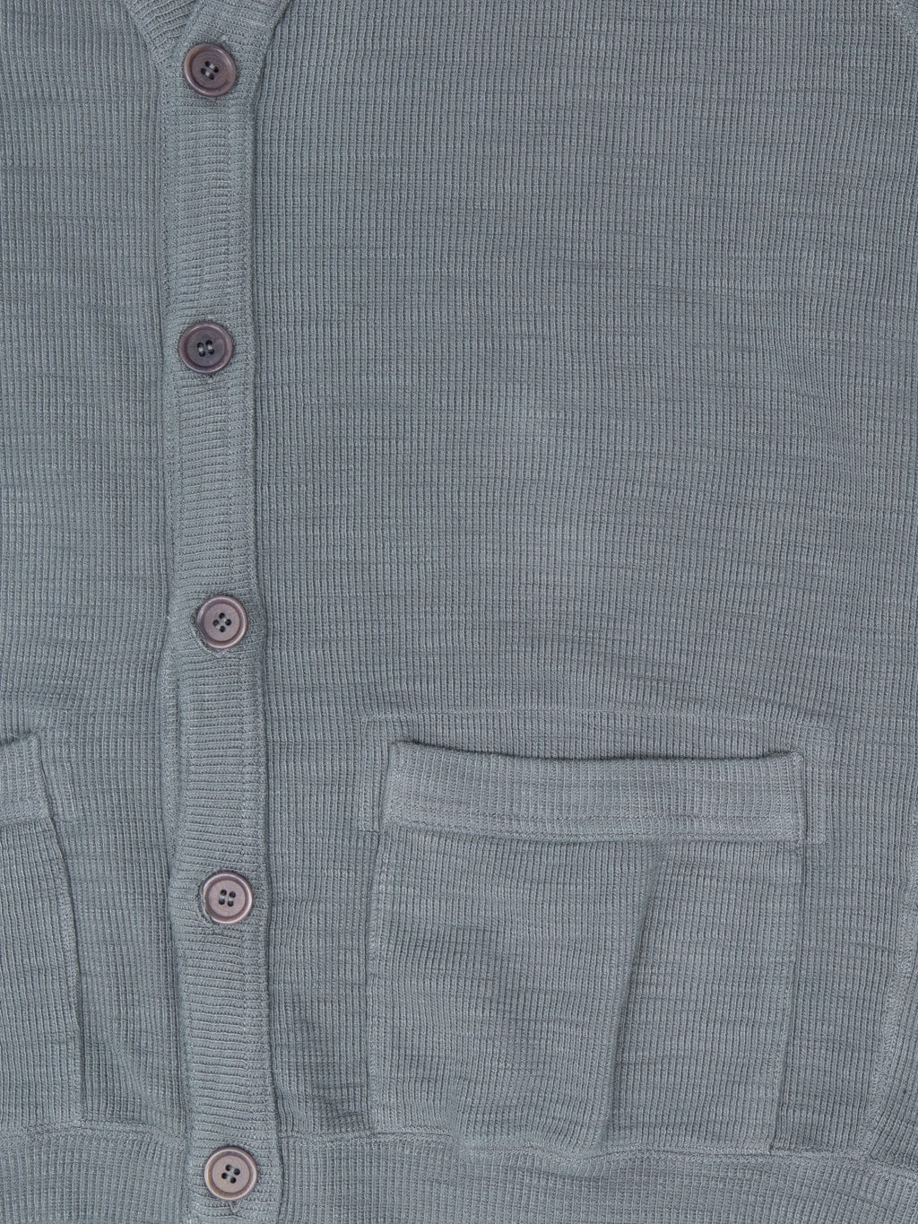 UES Single Rib Cardigan Grey front pocket