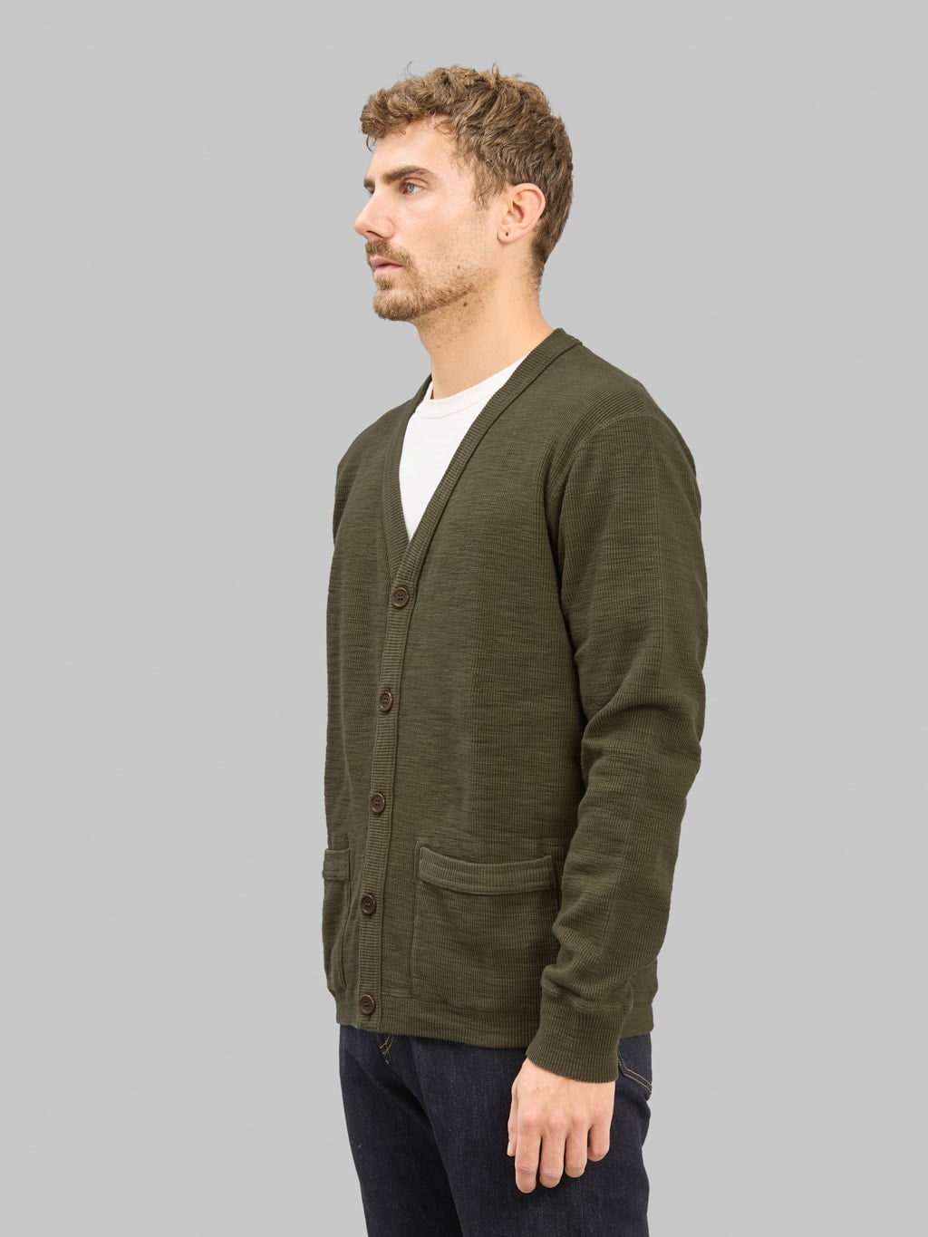 UES Single Rib Cardigan Olive